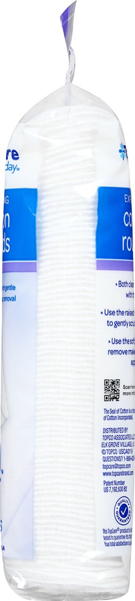 slide 9 of 9, TopCare Everyday Dual Textured Surface Exfoliating Cotton Rounds 80 ea, 80 ct