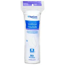 TopCare Everyday Dual Textured Surface Exfoliating Cotton Rounds 80 ea