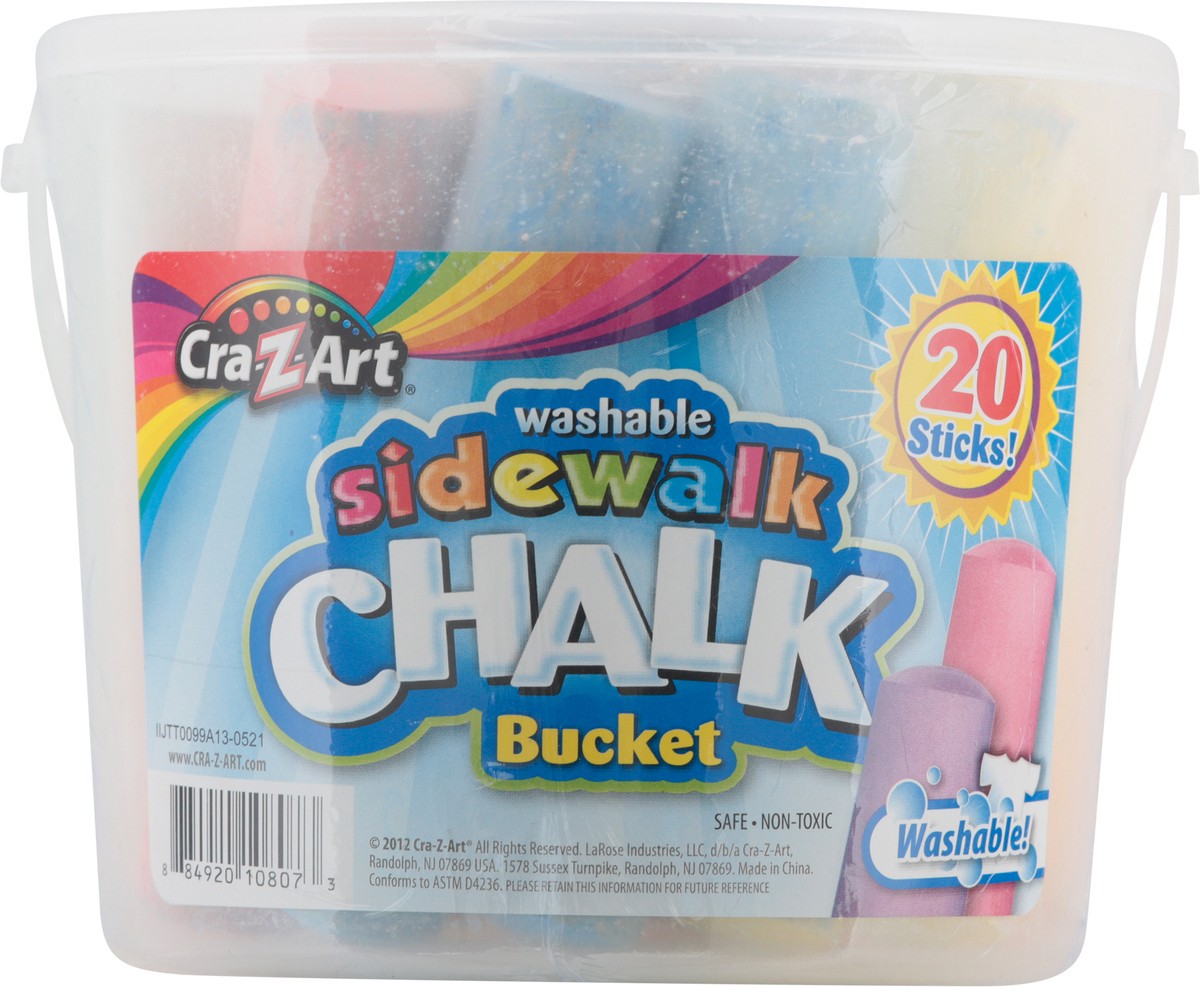 slide 5 of 9, Cra-Z-Art Chalk Bucket, Sidewalk, Washable, 20 Each, 20 ct