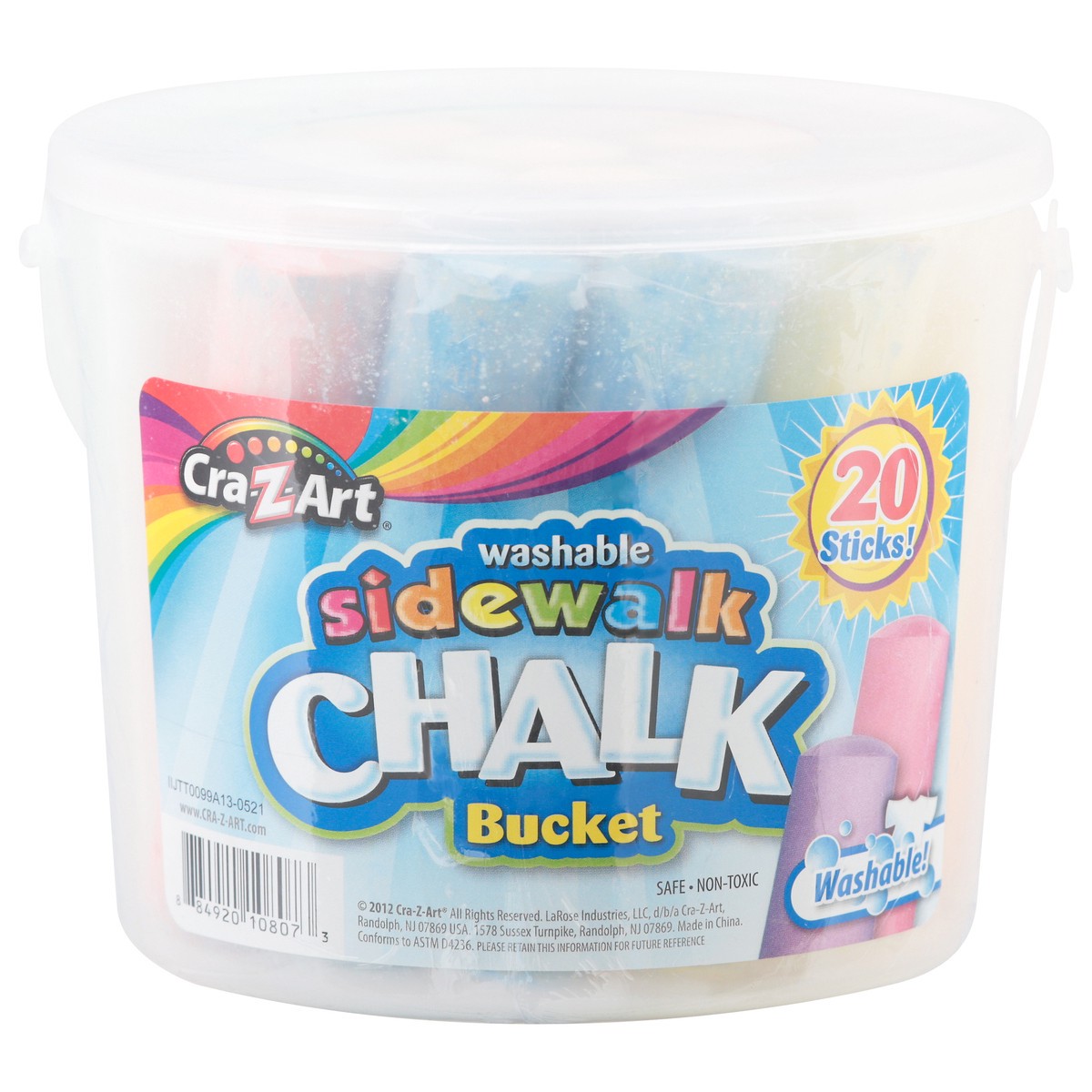 slide 1 of 9, Cra-Z-Art Chalk Bucket, Sidewalk, Washable, 20 Each, 20 ct