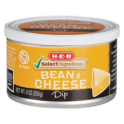slide 1 of 1, H-E-B Bean & Cheese Dip, 9 oz