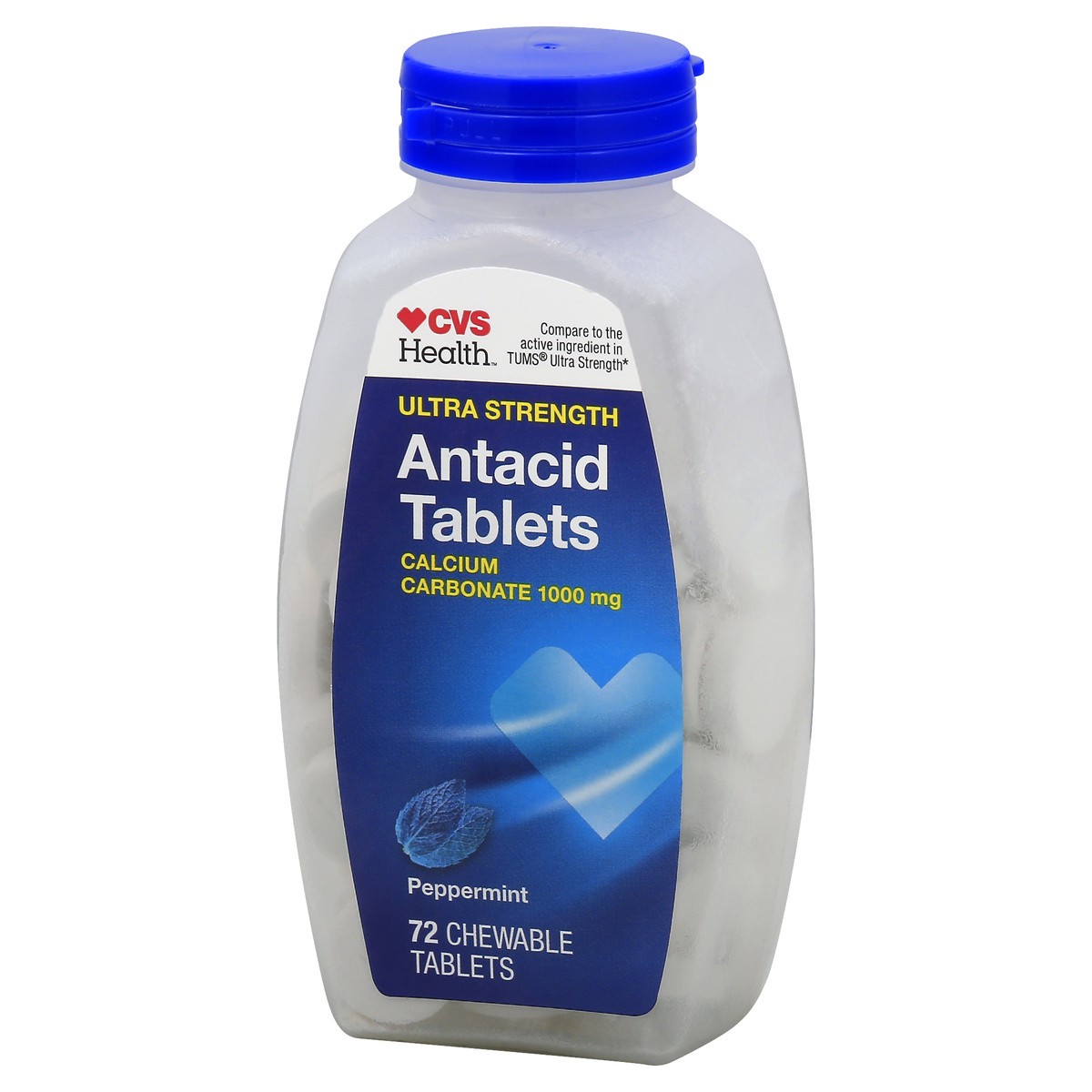 slide 5 of 10, CVS Health Antacid Chewable Tablets, Peppermint, 72 Ct, 72 ct; 1000 mg