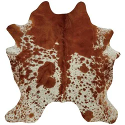 Texas Proud Cowhide Area Rug - Red & White