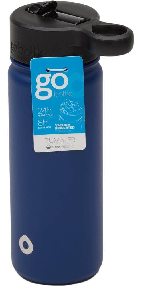 slide 1 of 1, Good Cook Gobottle Double Wall Mazarine Blue Thermal Tumbler, 18 oz