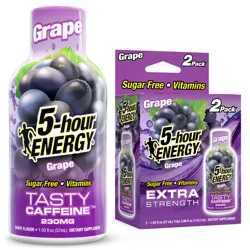 5-hour ENERGY, Extra Strength, Grape, 2 Pack, 1.93 oz.
