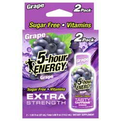 5-hour ENERGY, Extra Strength, Grape, 2 Pack, 1.93 oz.