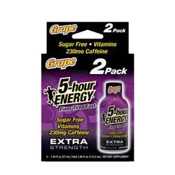 5-hour ENERGY, Extra Strength, Grape, 2 Pack, 1.93 oz.