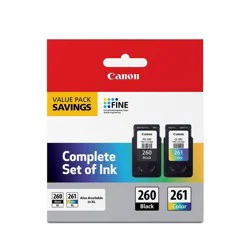Canon Pg-260/Cl-261 Complete Set Ink Value Pack