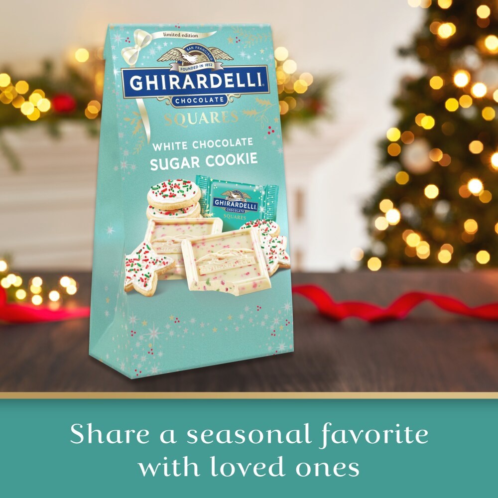 slide 5 of 6, Ghirardelli Holiday White Chocolate Sugar Cookie Squares, 7 oz