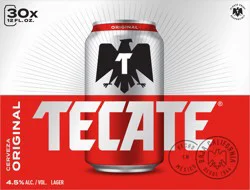 Tecate Original Mexican Lager Beer, 30 Pack, 12 fl oz Cans