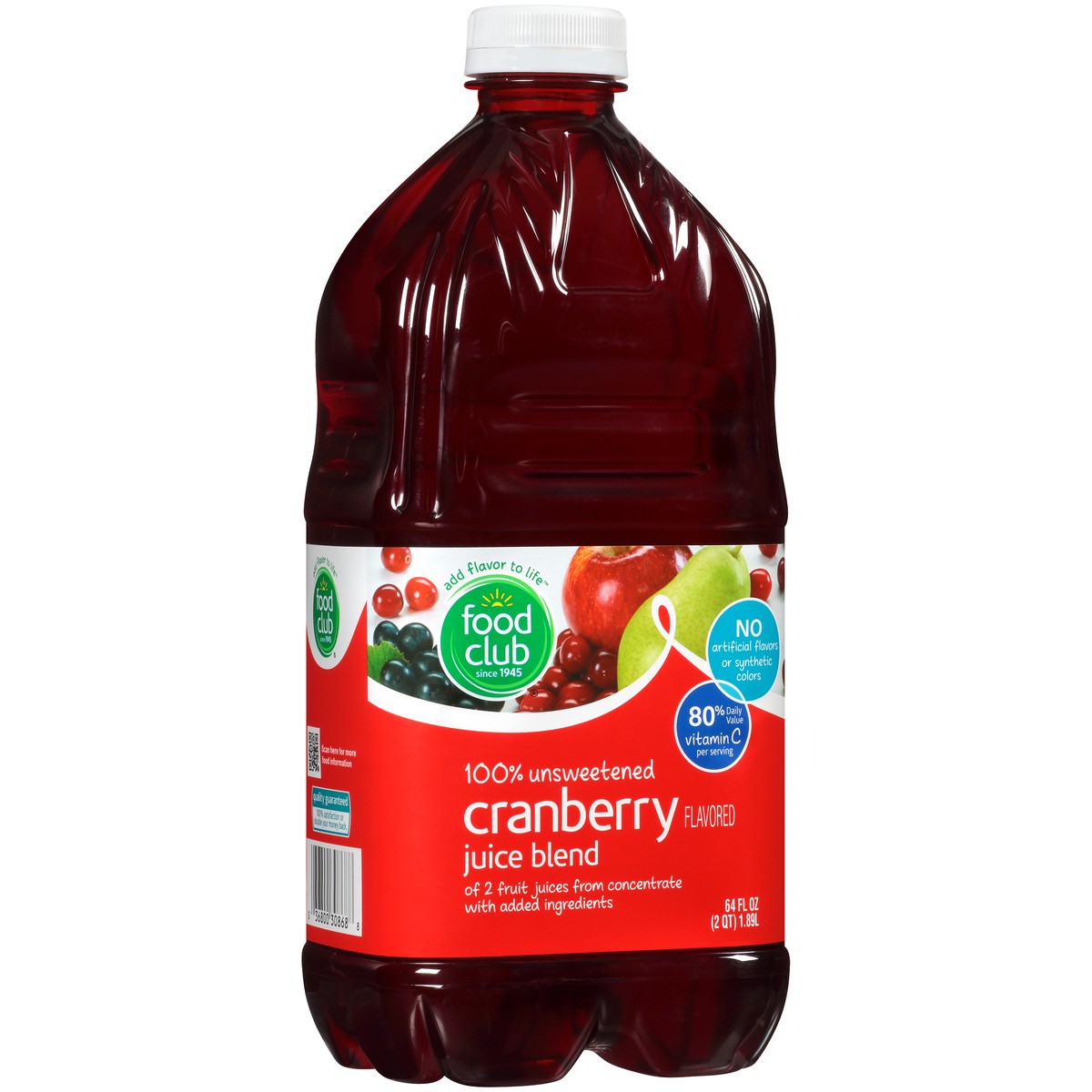 slide 7 of 8, Food Club Juice Cranberry Blend 100%- 64 oz, 64 oz