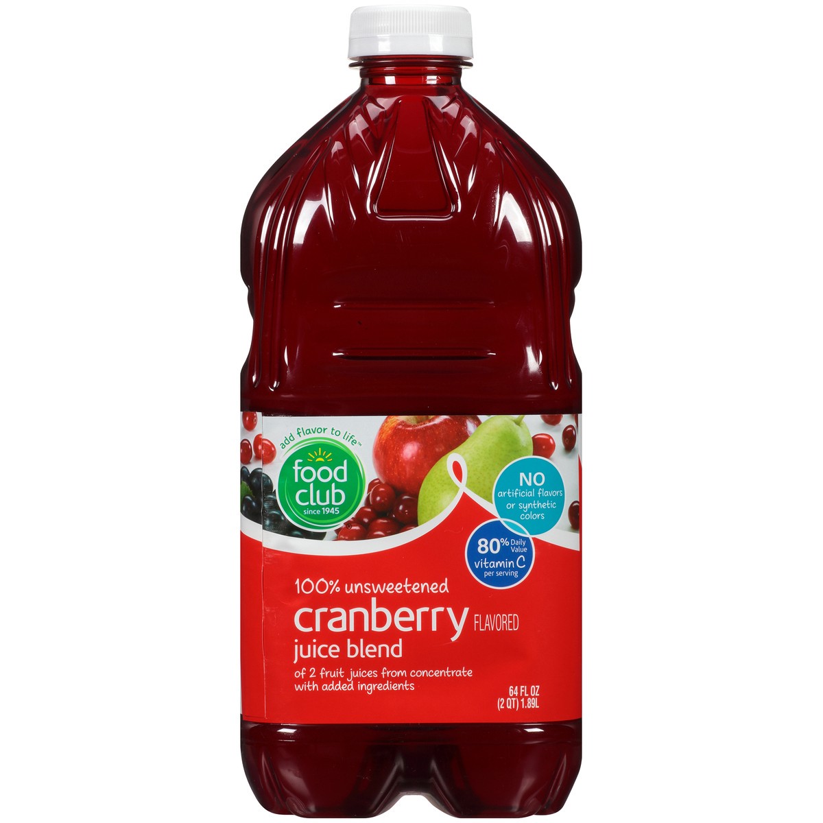 slide 5 of 8, Food Club Juice Cranberry Blend 100%- 64 oz, 64 oz