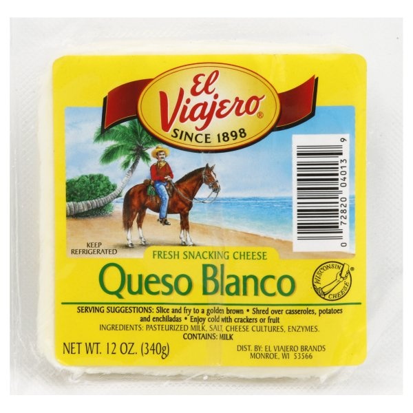 slide 1 of 1, El Viajero Queso Blanco, 12 oz