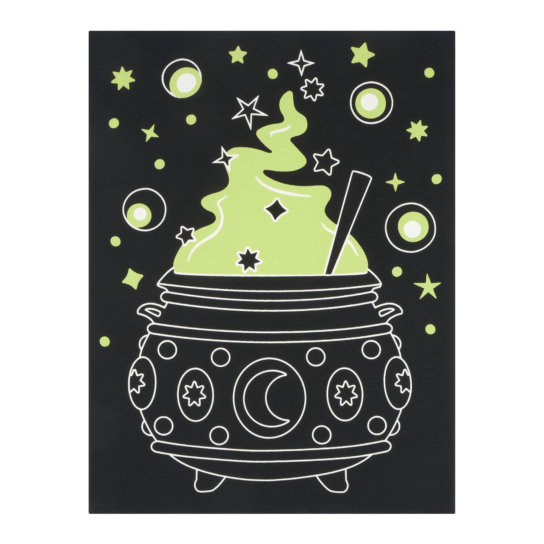 slide 2 of 3, Glow-In-The-Dark Cauldron Canvas Painting Kit By Creatology, 9 in x 12 in