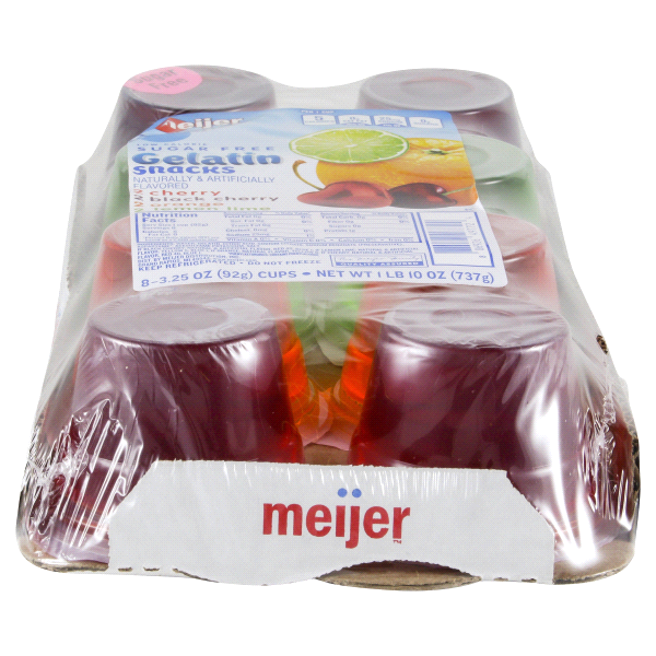 slide 1 of 1, Meijer Sugar Free Gelatin Dessert Variety Pack, 26 oz