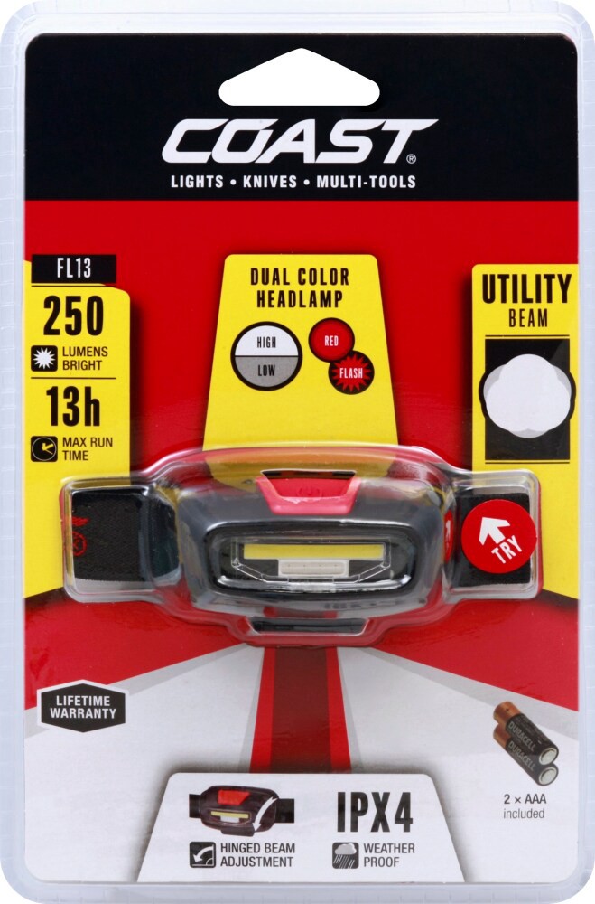 slide 1 of 6, Coast Duel Color Head Lamp W/ Utilit, 1 ct