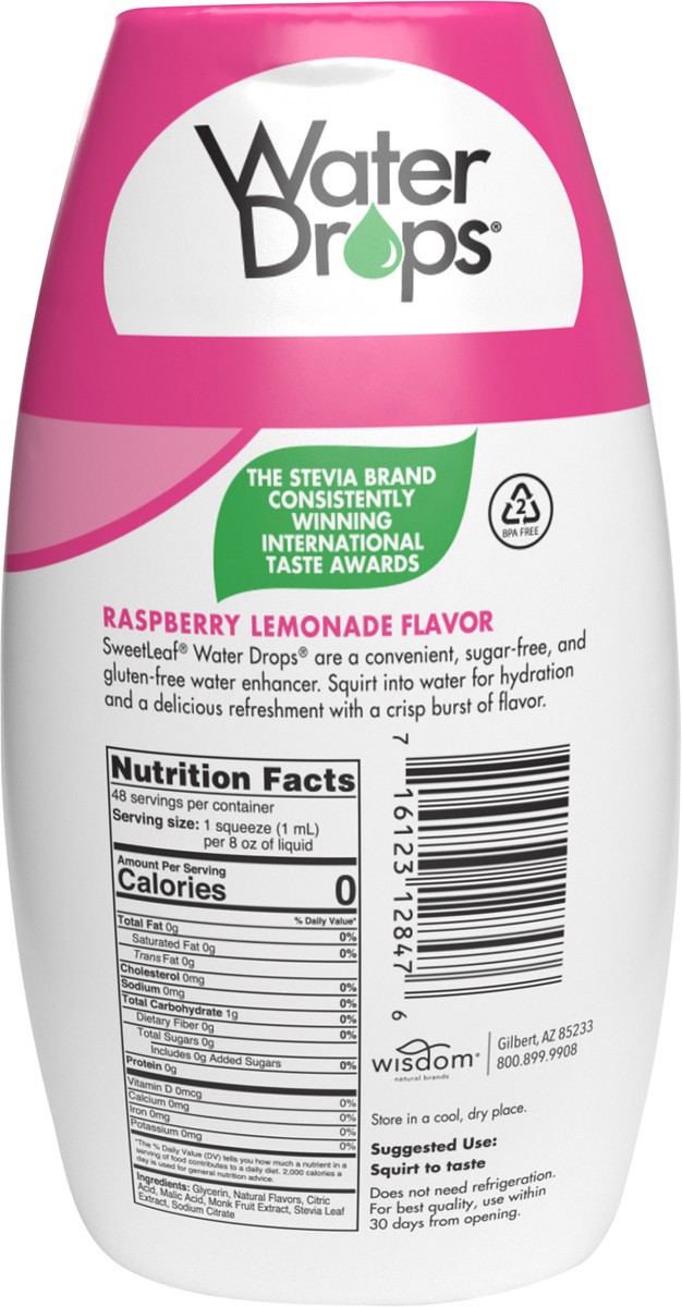 slide 4 of 5, SweetLeaf Raspberry Lemon Water Drops, 1.62 fl oz