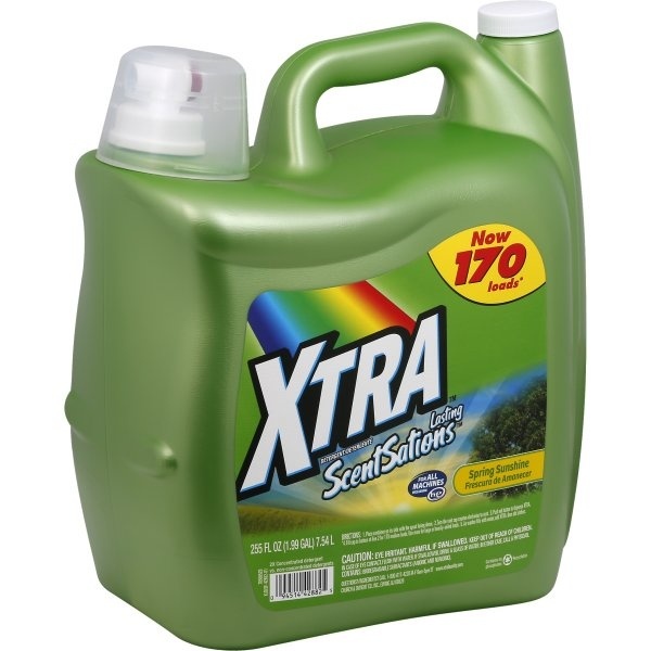 slide 1 of 1, Xtra Scentsations Liquid Laundry Detergent Sprngsun 166Loads, 255 oz