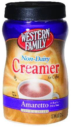 slide 1 of 1, Western Family Non Dairy Creamer Amaretto - 8 oz, 8 oz