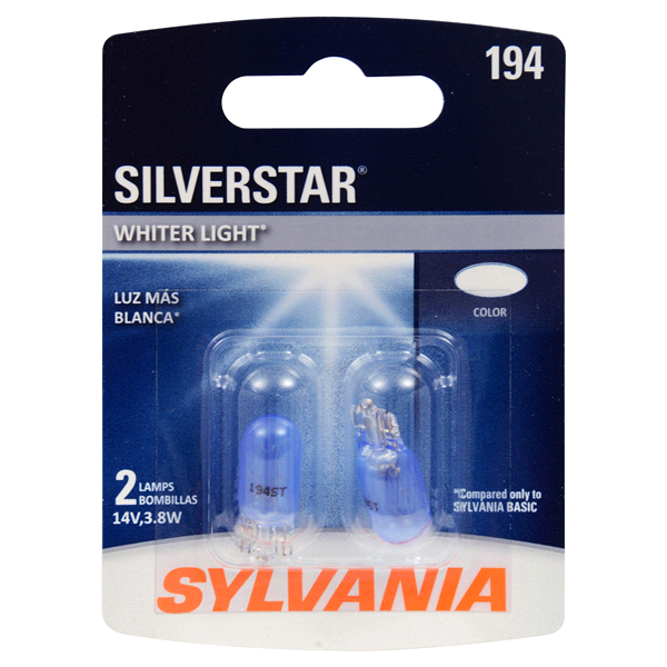 slide 1 of 6, Sylvania 194 SilverStar, 2 ct