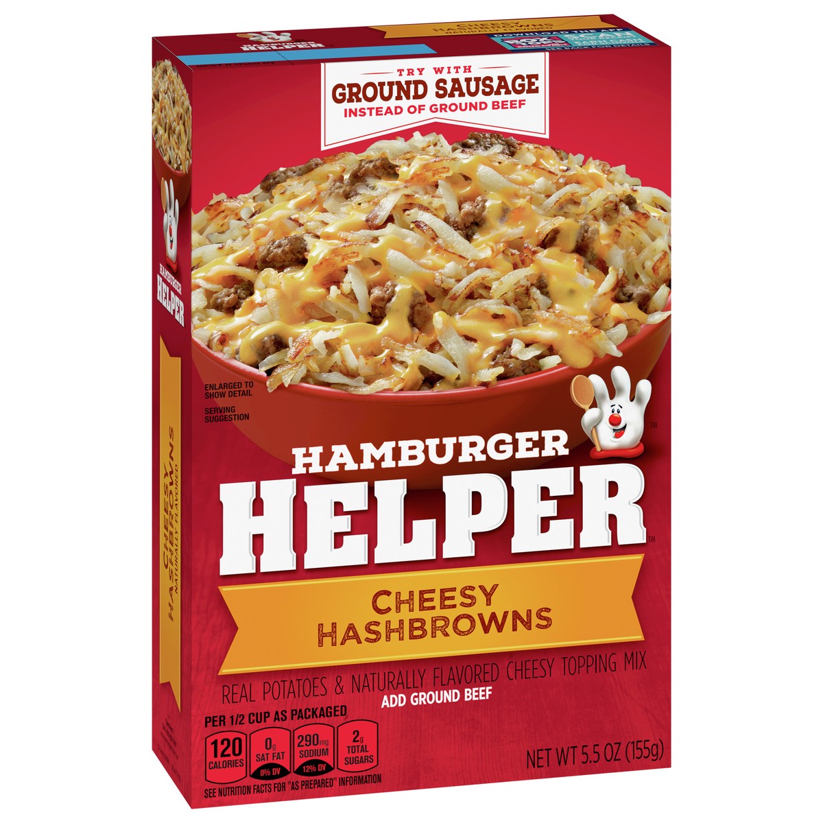 slide 2 of 9, Hamburger Helper, Cheesy Hash Browns, 5.5 oz box, 5.5 oz