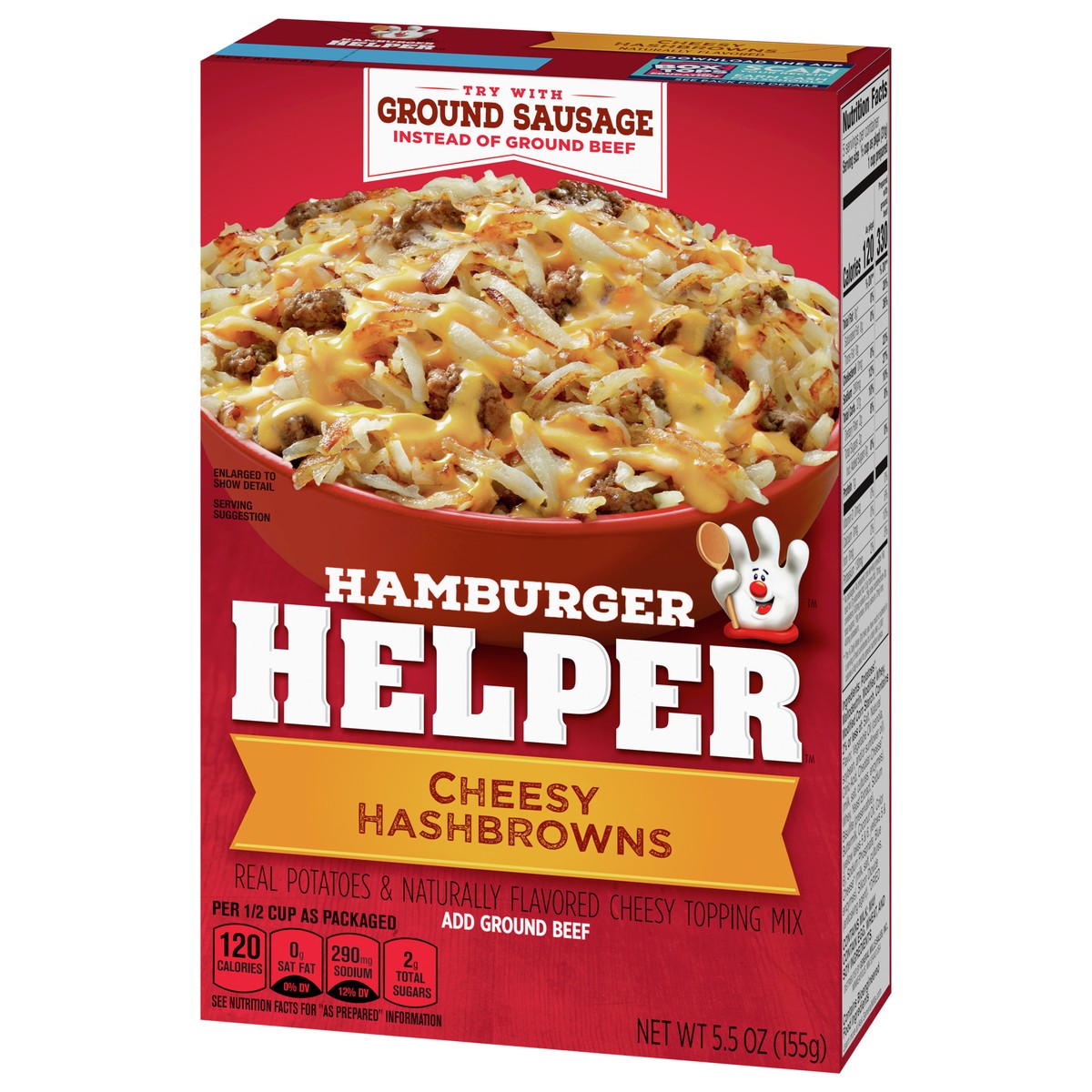 slide 3 of 9, Hamburger Helper, Cheesy Hash Browns, 5.5 oz box, 5.5 oz