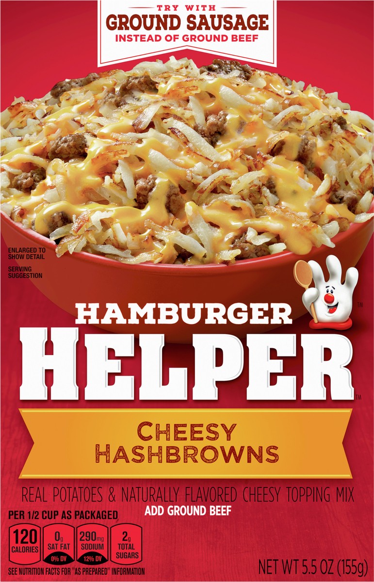 slide 6 of 9, Hamburger Helper, Cheesy Hash Browns, 5.5 oz box, 5.5 oz