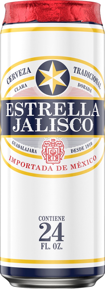 slide 4 of 6, Estrella Jalisco Beer, 24 FL OZ Can, 24 fl oz