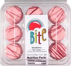 Bite Strawberry Tea Cakes 12 ct