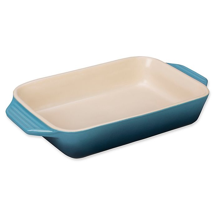 slide 1 of 1, Le Creuset Rectangular Baking Dish - Marine, 7 in x 10.5 in