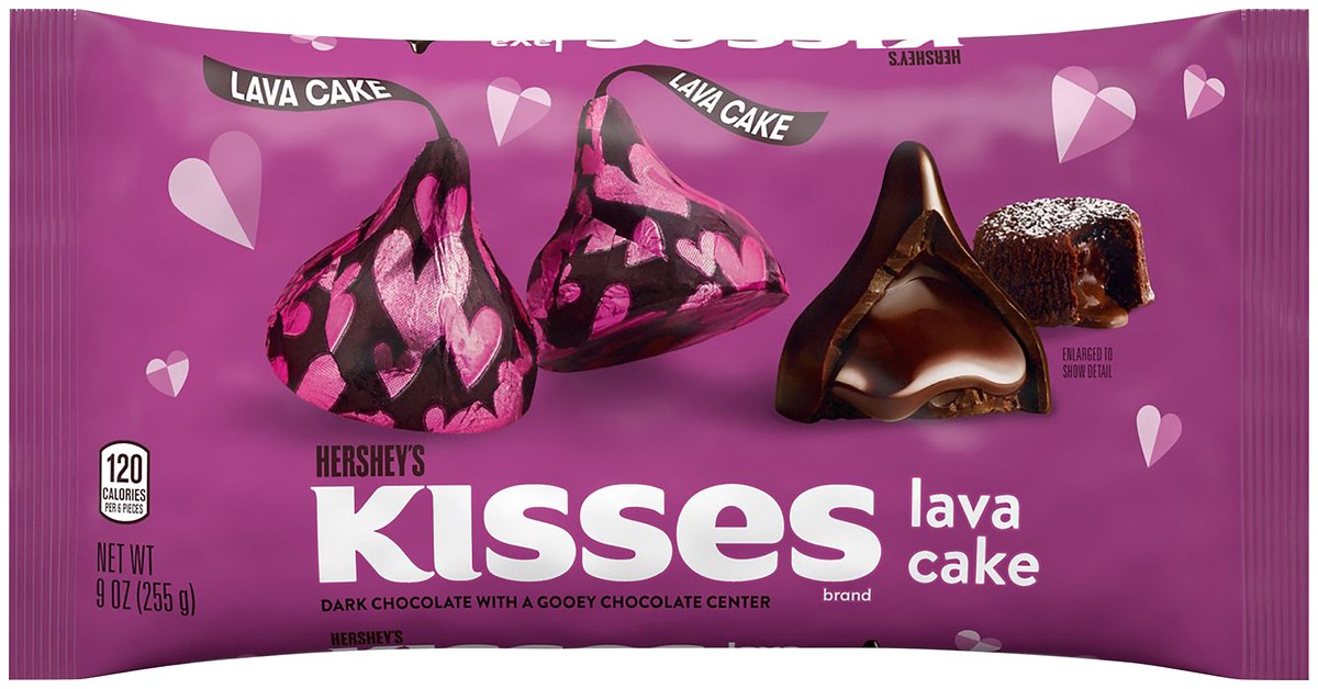 slide 1 of 5, Hershey's Chocolate Candy, Dark Chocolate, Lava Cake, Valentine's Candy, 9 oz