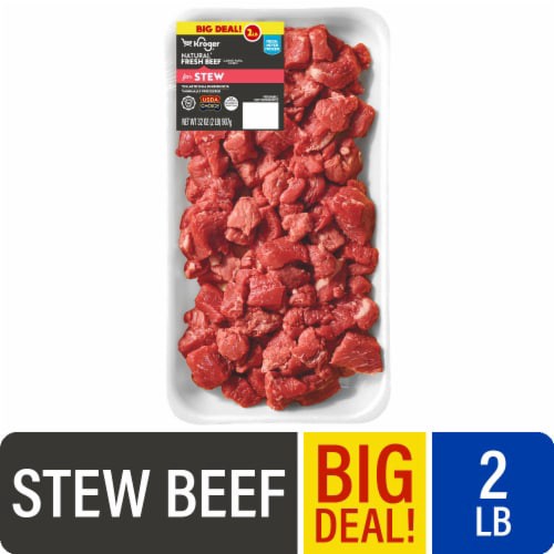 slide 1 of 1, Kroger® Natural Fresh Choice Beef For Stew Meat BIG DEAL!, 2 lb