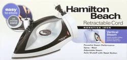 Hamilton Beach Vertical Steam Retractable Cord Nonstick Iron - 1 ea
