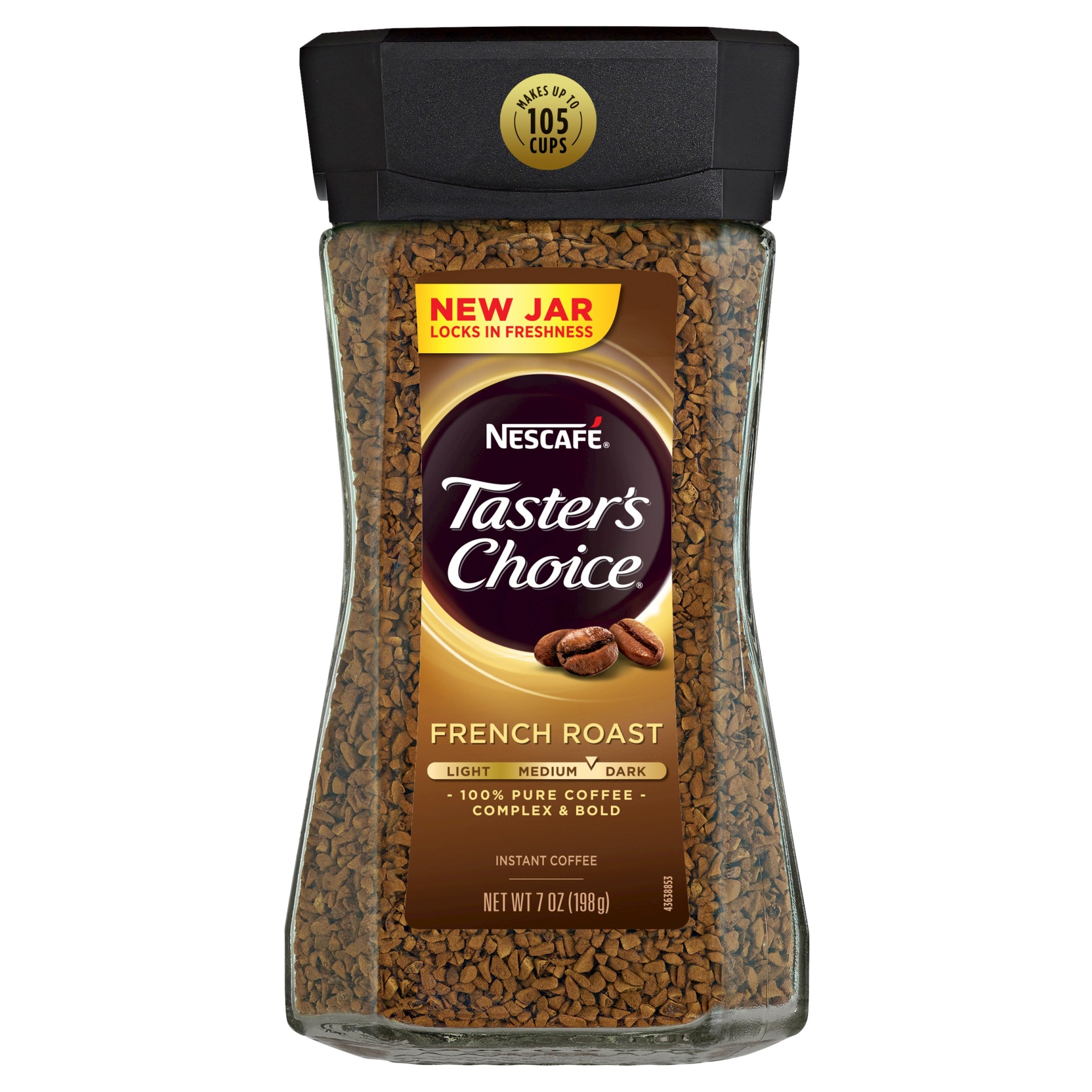 slide 1 of 4, Taster's Choice French Roast Instant Coffee, 7 oz