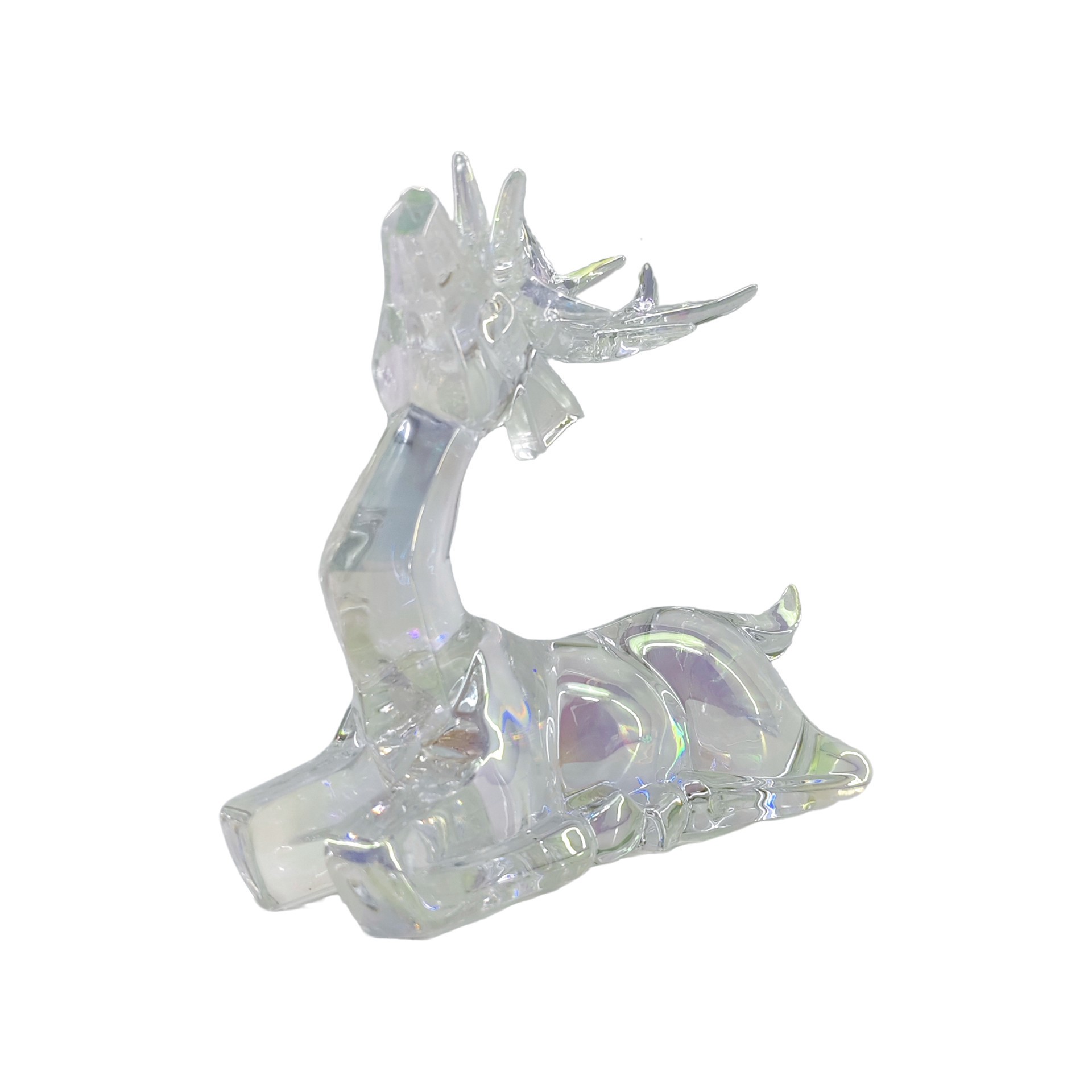 slide 2 of 3, 7.25" Clear Acrylic Sitting Reindeer Tabletop Decor By Ashland, 7.25 in