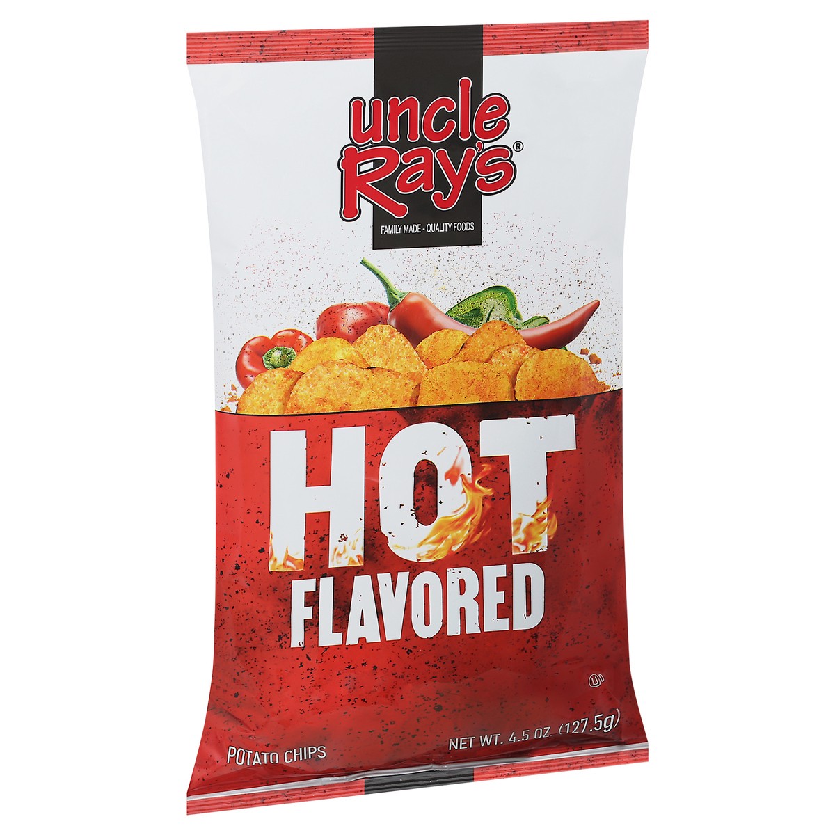slide 12 of 14, Uncle Ray's Hot Flavored Potato Chips 4.5 oz, 4.5 oz