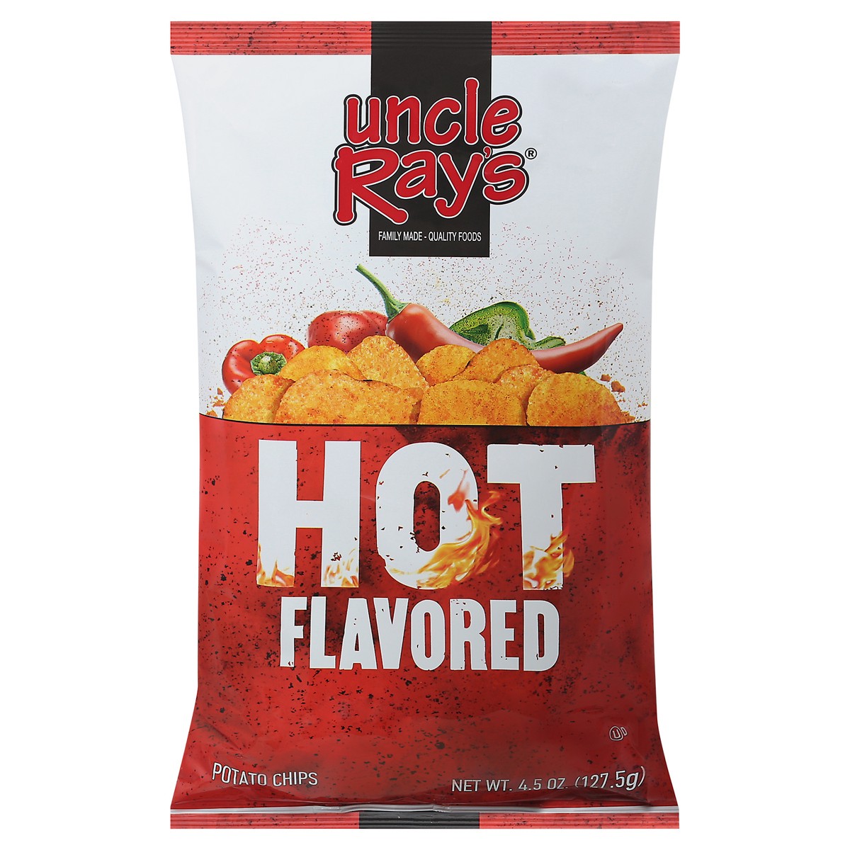 slide 10 of 14, Uncle Ray's Hot Flavored Potato Chips 4.5 oz, 4.5 oz
