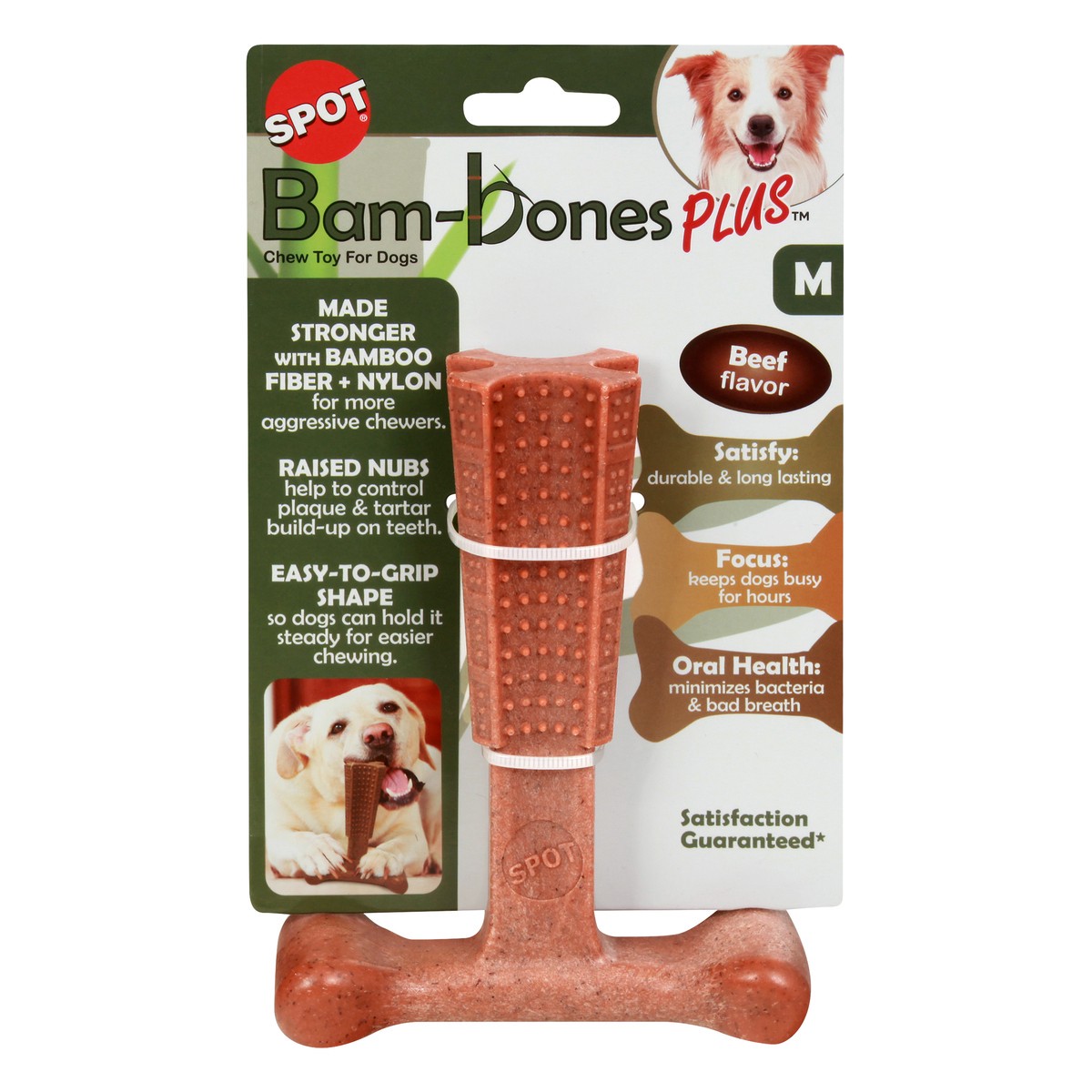 slide 7 of 11, SPOT Bam-Bones Plus Beef Flavor for Dogs Chew Toy for Dogs 1 ea, 1 ct