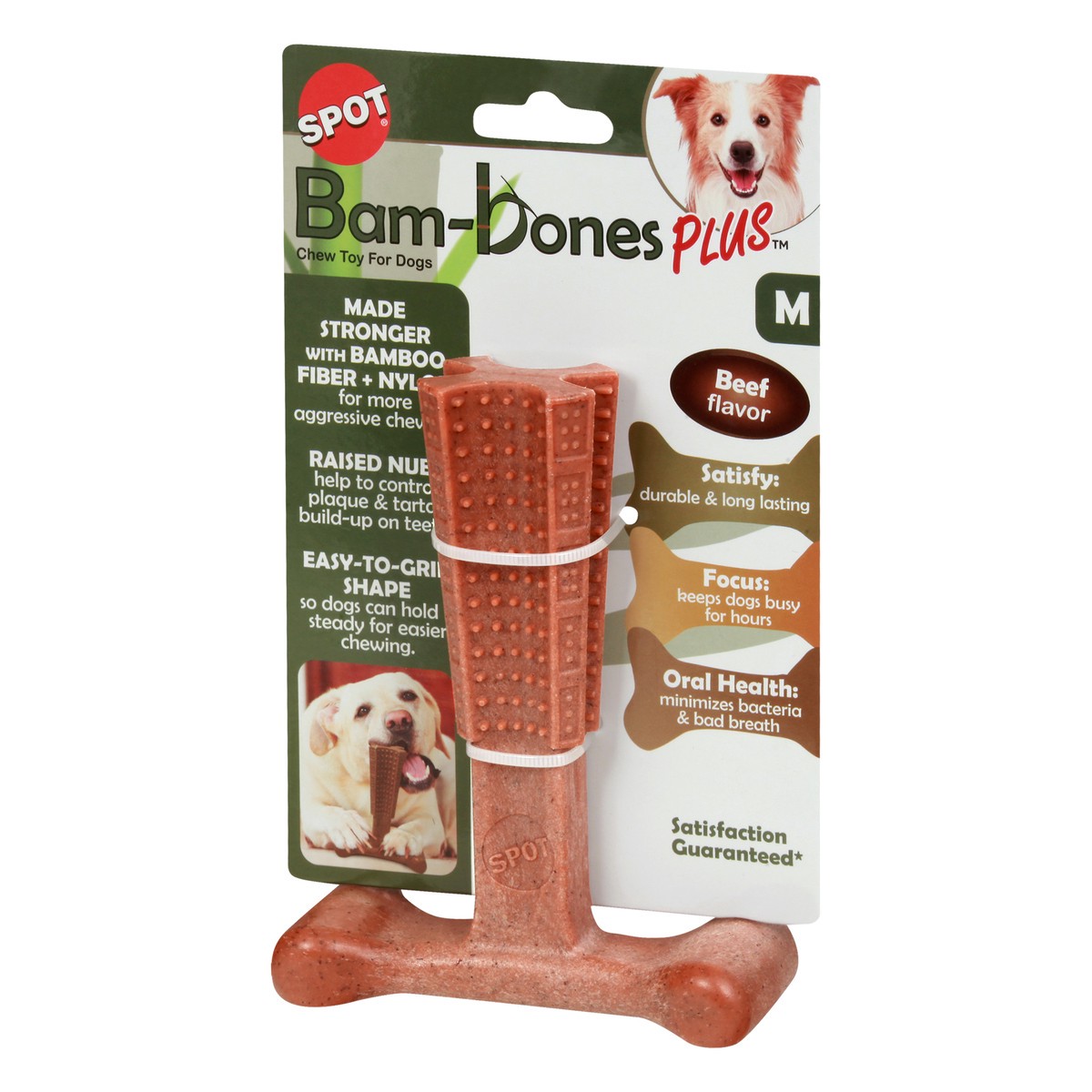 slide 11 of 11, SPOT Bam-Bones Plus Beef Flavor for Dogs Chew Toy for Dogs 1 ea, 1 ct