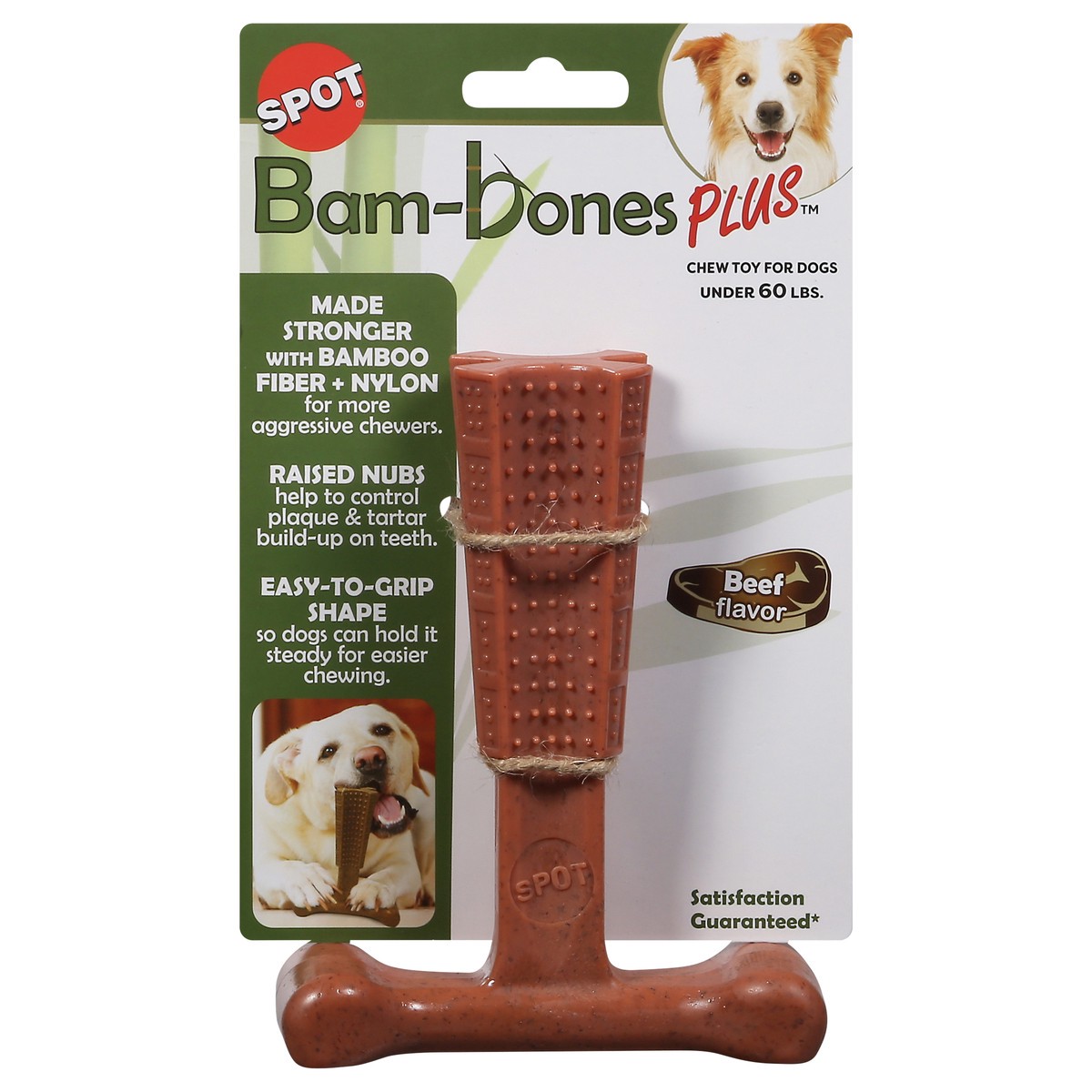slide 1 of 11, SPOT Bam-Bones Plus Beef Flavor for Dogs Chew Toy for Dogs 1 ea, 1 ct