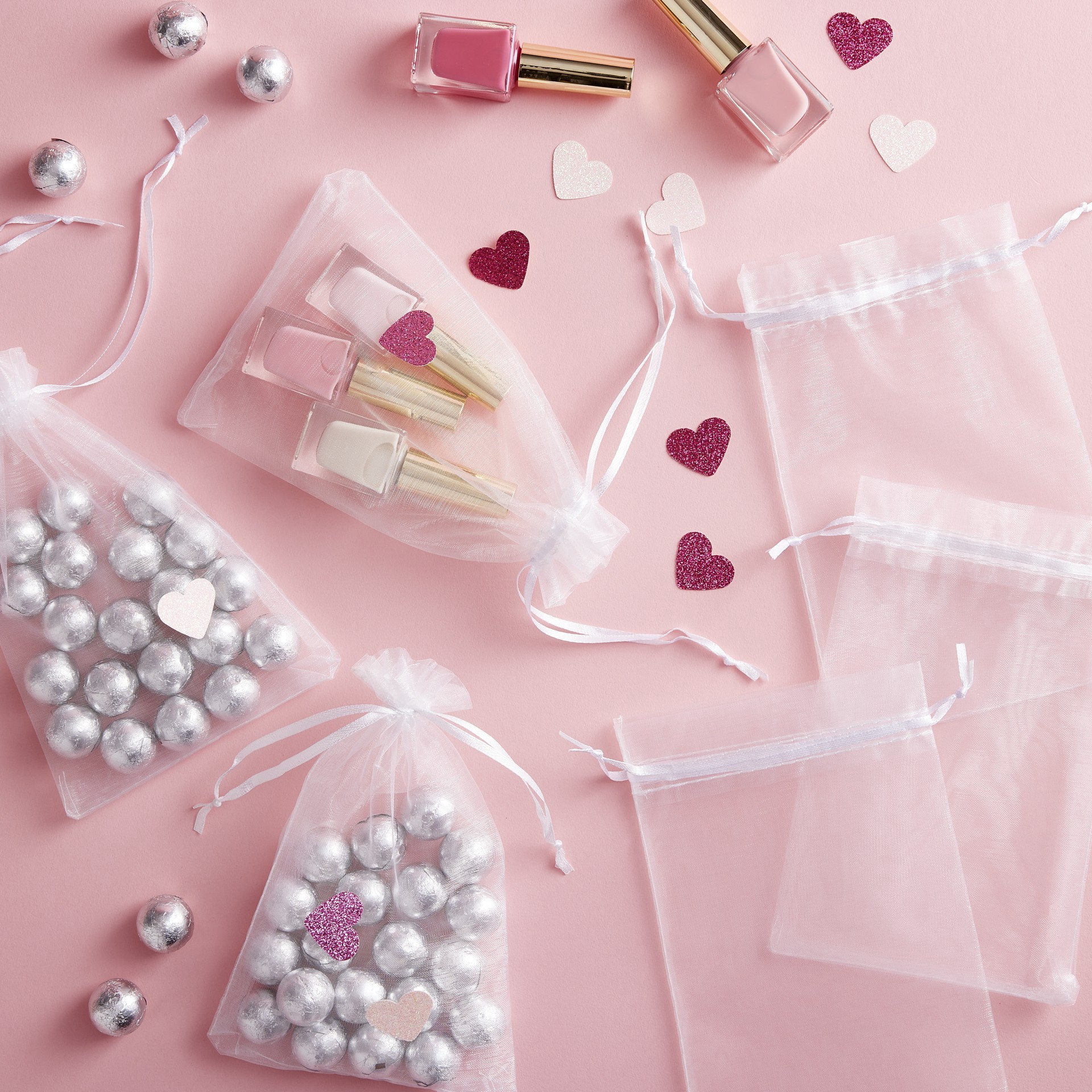 slide 2 of 2, Celebrate It Occasions Organza Favor Bag, Large, 4.5 in x 7 in