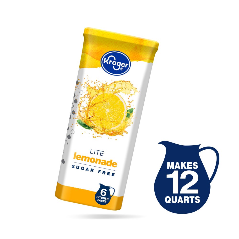 slide 1 of 6, Kroger Lite Instant Drink Mix - Lemonade, 6 ct; 2 qt