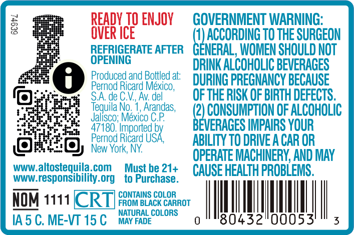 slide 4 of 4, Olmeca Altos Strawberry Margarita, 750 Ml, 750 ml