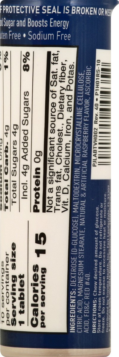 slide 3 of 7, TRUEplus 15 g Raspberry Glucose Tablets 10 ea, 10 ct