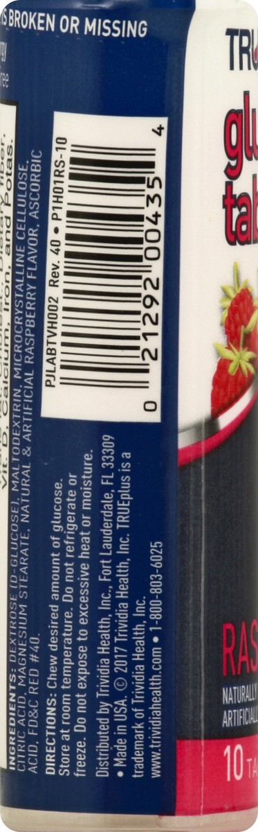 slide 4 of 7, TRUEplus 15 g Raspberry Glucose Tablets 10 ea, 10 ct