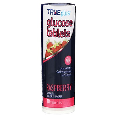 slide 1 of 1, TRUEplus Glucose Tab Raspberry, 10 ct