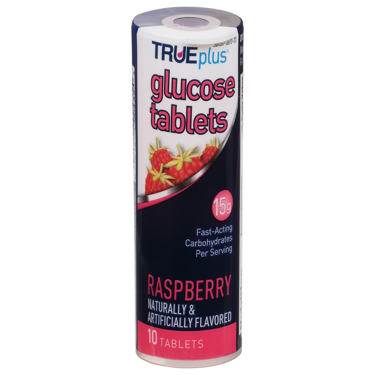 slide 1 of 7, TRUEplus 15 g Raspberry Glucose Tablets 10 ea, 10 ct