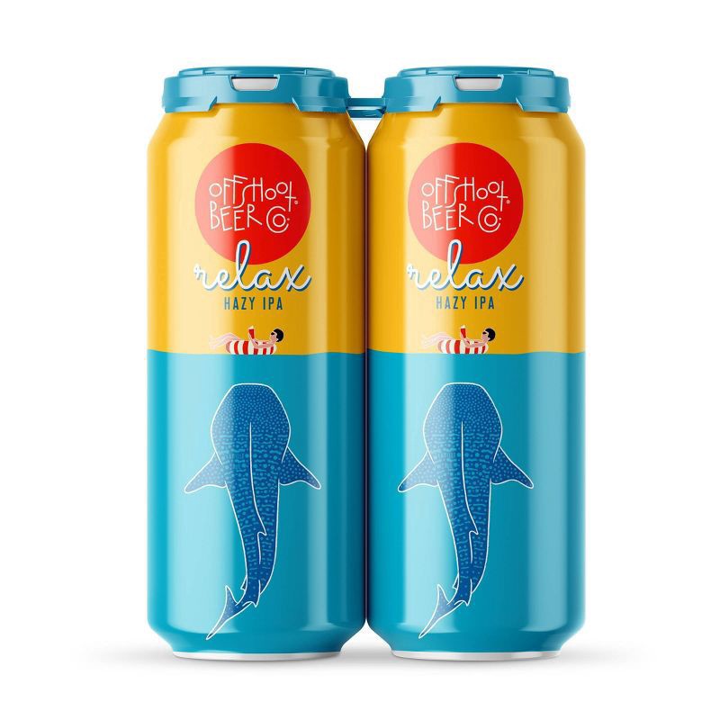 slide 3 of 4, Offshoot Beer Co. Hazy IPA Relax Beer 4 - 1 pt Cans, 4 ct