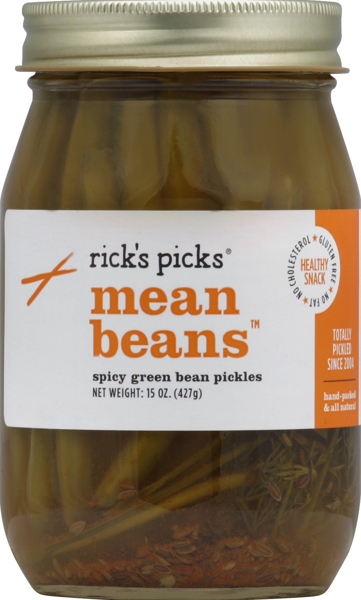 slide 1 of 2, Rick's Picks Ricks Pickles Mean Beans, 15 oz