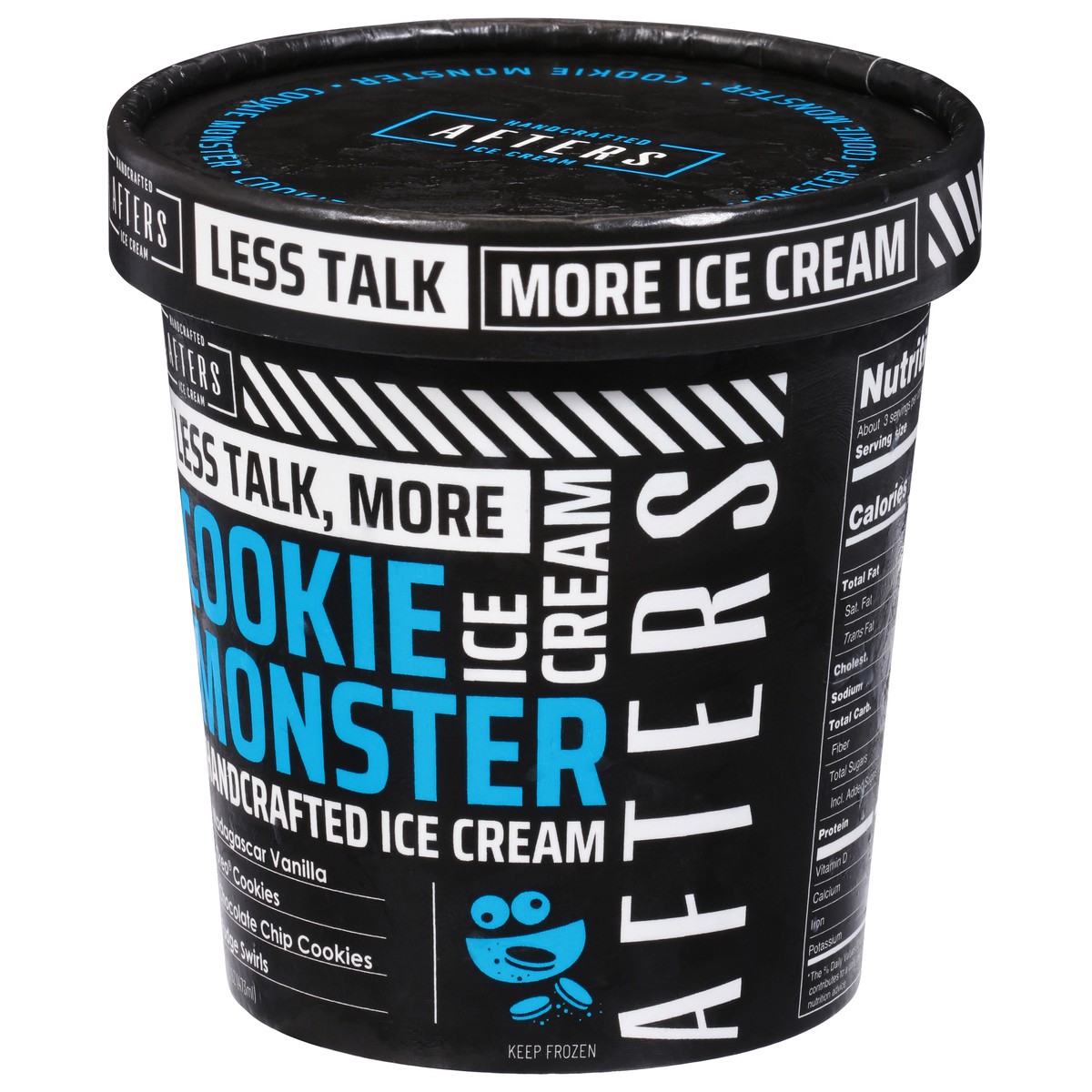 slide 4 of 9, Afters Ice Cream Handcrafted Cookie Monster Ice Cream 16 fl oz, 16 oz